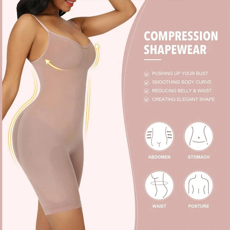 Seamless Butt Lifter Bodysuit Waist Trainer Shapewear