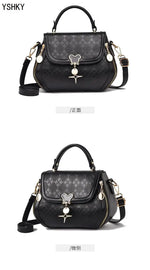 Load image into Gallery viewer, Genuine Leather Tote Bag - Bow Detail Bucket Bag
