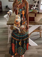 Load image into Gallery viewer, Bohemian Inspired Halter Dress – A Must-Have for Spring &amp; Summer
