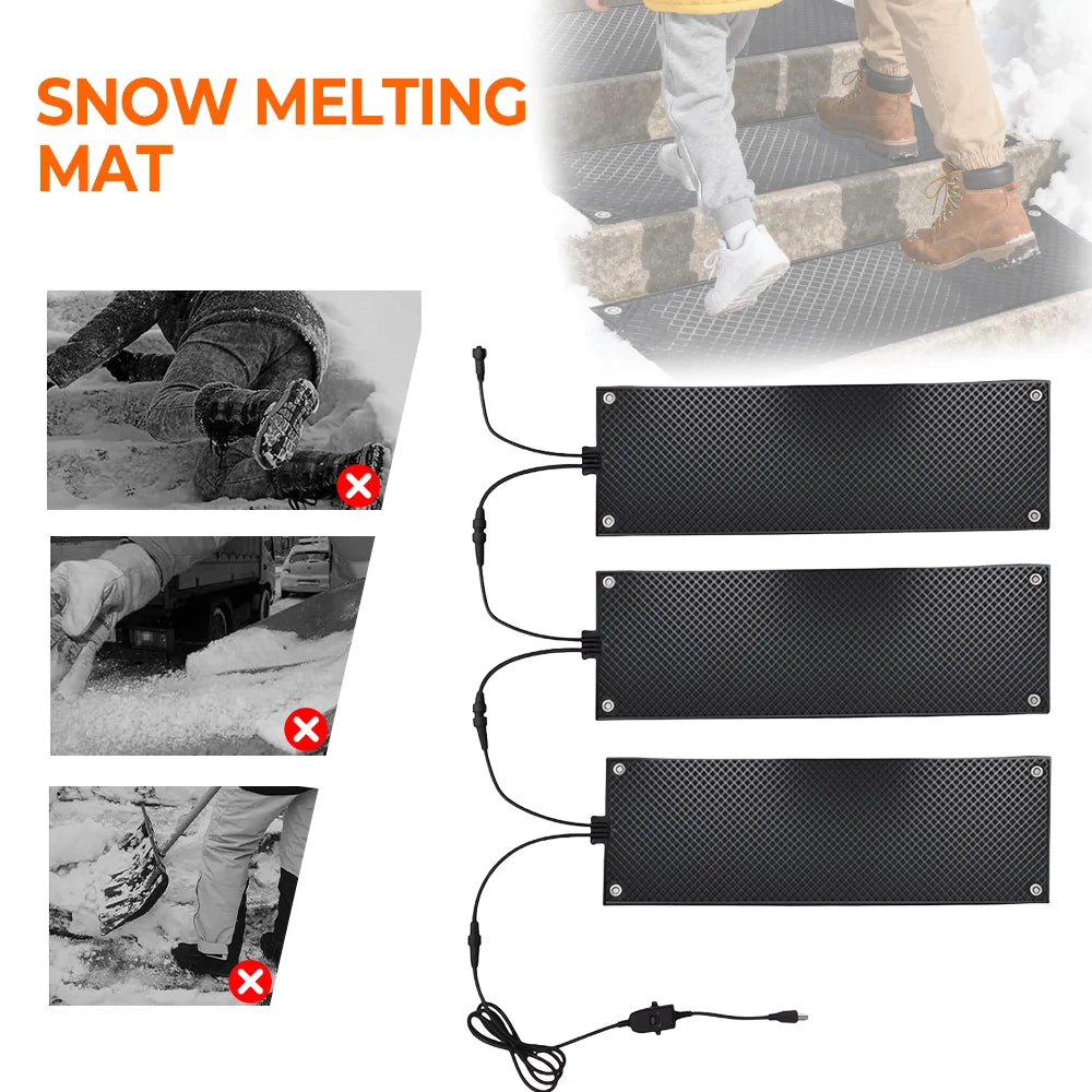 Graphene Heated Snow Melting Mat for Steps, Sidewalks & Driveways