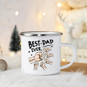 World’s Best Dad Ceramic Coffee Mug 11 oz, Black Handle