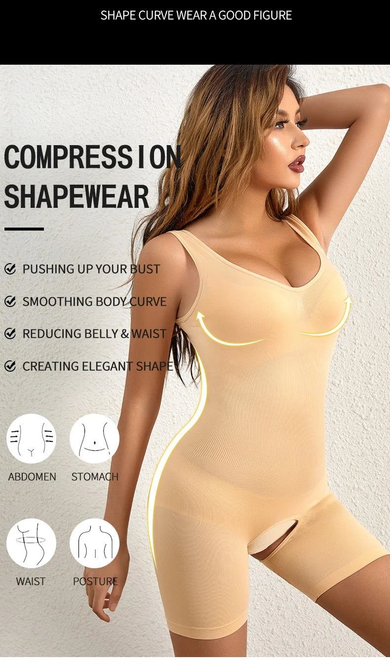 Seamless Slimming Bodysuit with Firm Tummy Control Shapewear