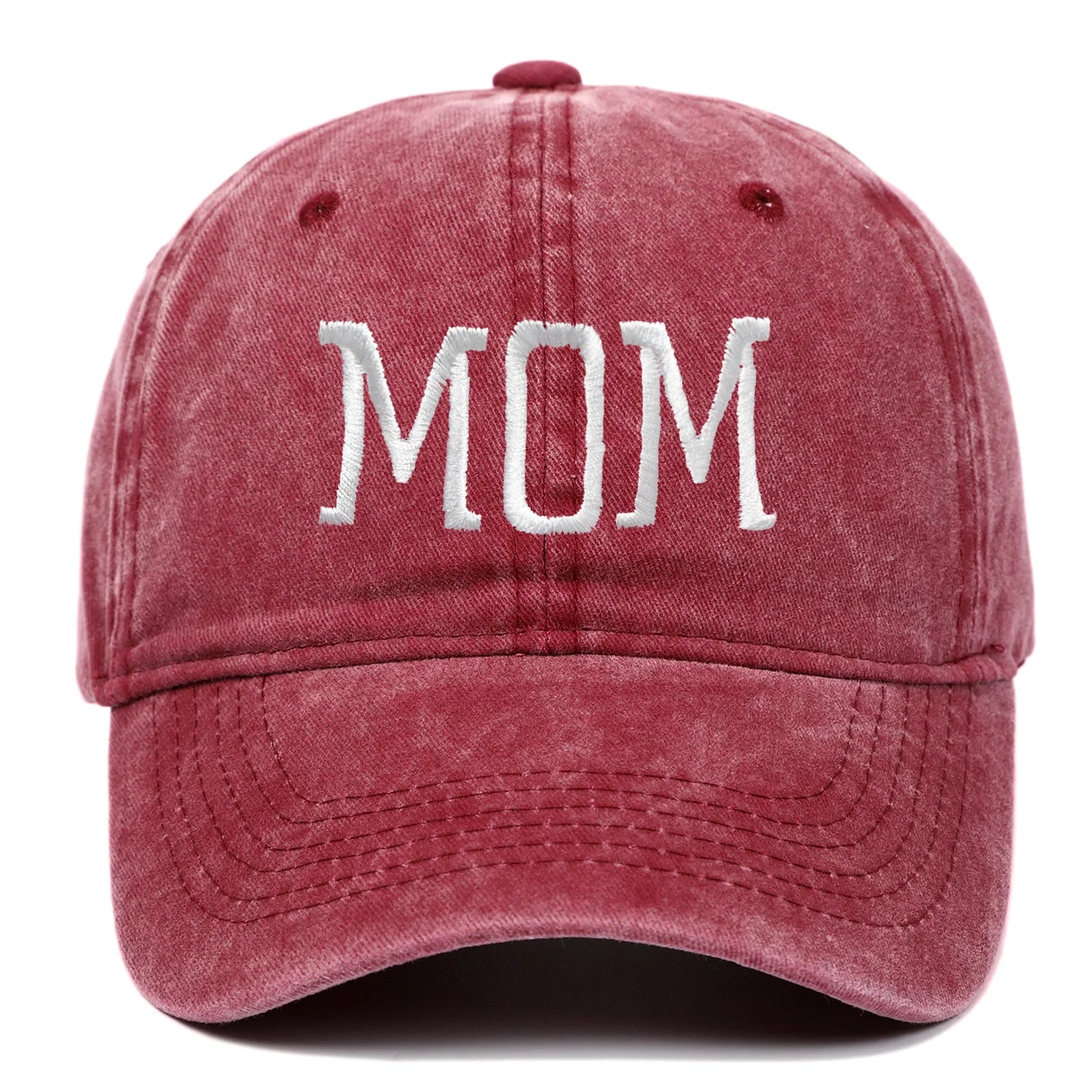 Mom and Dad letter embroidered baseball cap washed retro duckbill cap Father's Day Mother's Day best gift