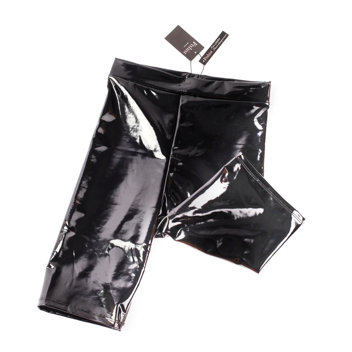 Shiny Faux Leather High-Waist Shorts | OWNLUXE