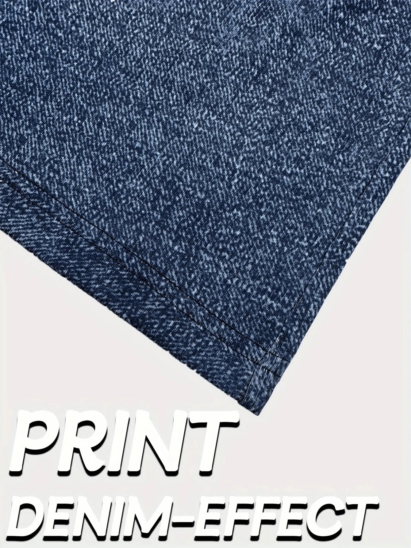 Women's Plus Size Denim Print Flared Pants - High Stretch Slimming Trousers