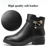 Women’s Rhinestone Winter Snow Boots – Warm Plush Ankle Style