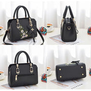 Large Capacity PU Leather Bucket Bag – Structured Shoulder Handbag with Hasp Closure
