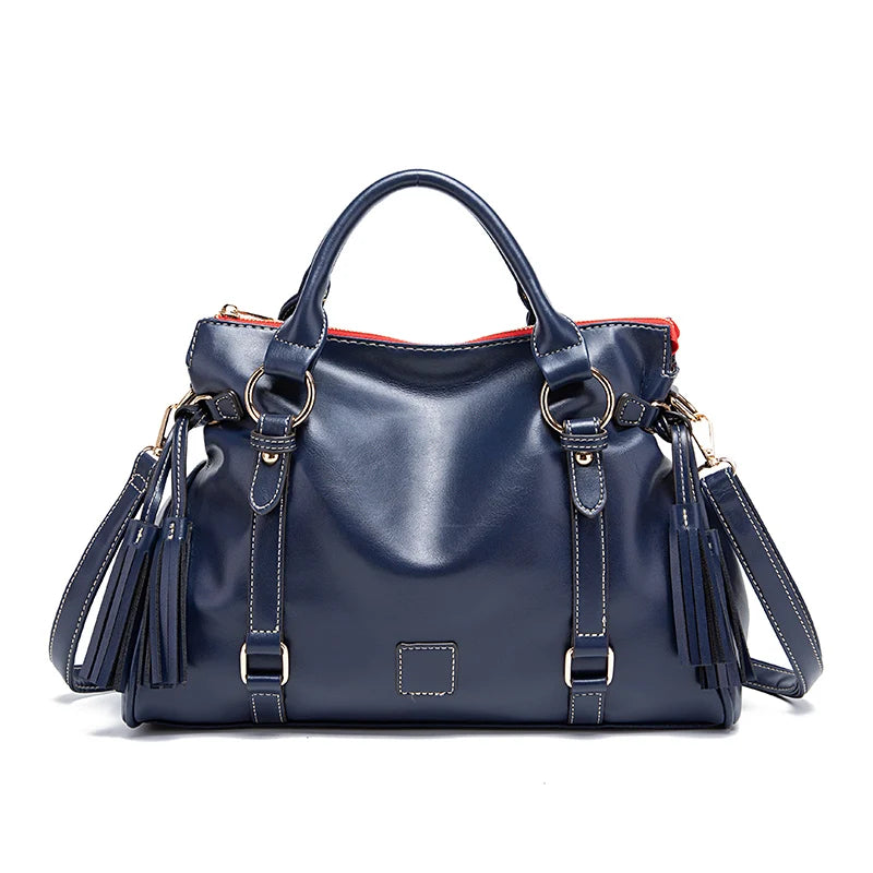 Classic Fringed Bucket Handbag - Soft Vegan Leather | OWNLUXE