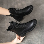 Load image into Gallery viewer, European and American Retro Short Boots Women&#39;s 2023 New Versatile Soft Leather Mid Heel Plush Women&#39;s Boots Zapatillas De Mujer
