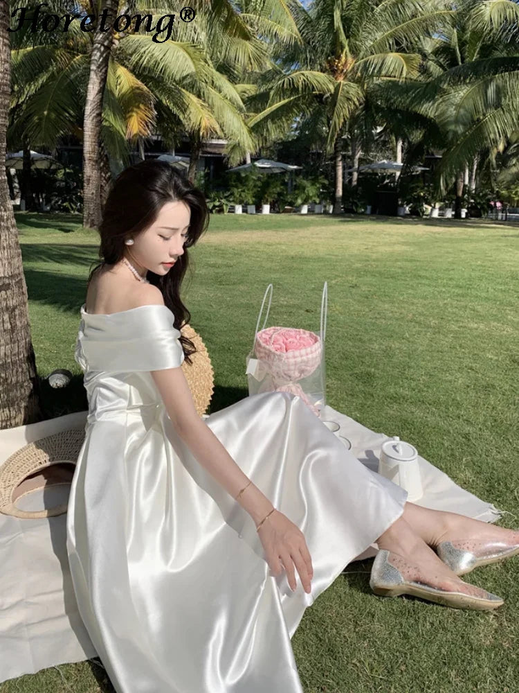 Midi Bow A-Line Dress | OWNLUXE