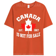 Canada Is Not For Sale Cotton T-Shirt – Unisex Patriotic Tee