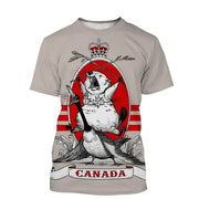 Canada Beaver T Shirt Canadian Flag Maple Leaf 3D Print Streetwear Man Woman O-Neck T-shirts Harajuku Tees Tops Kids Clothing
