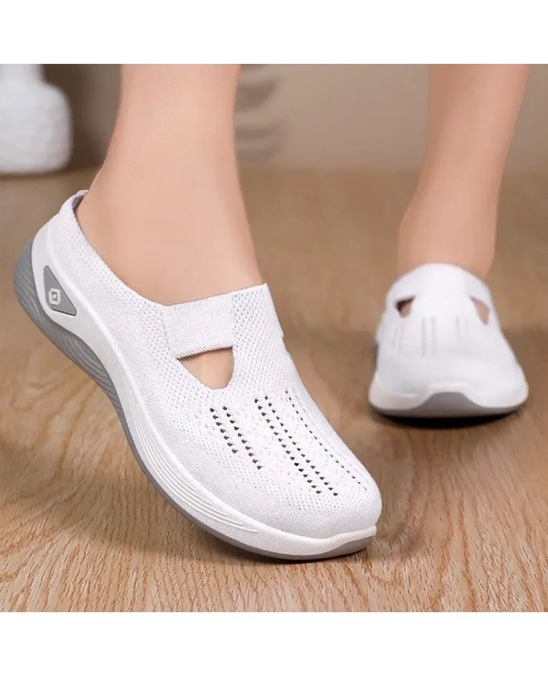 Breathable Mesh Slip‑On Flats – Lightweight Everyday Shoes