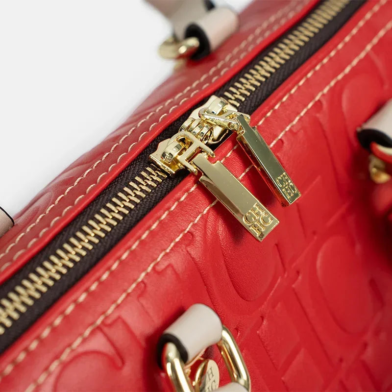 PU Leather Letter-Print Crossbody Bag | OWNLUXE