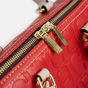 PU Leather Letter-Print Crossbody Bag | OWNLUXE