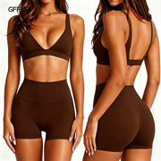 Push-Up High-Waist Sports Bra & Shorts Set – Shop at OWNLUXE