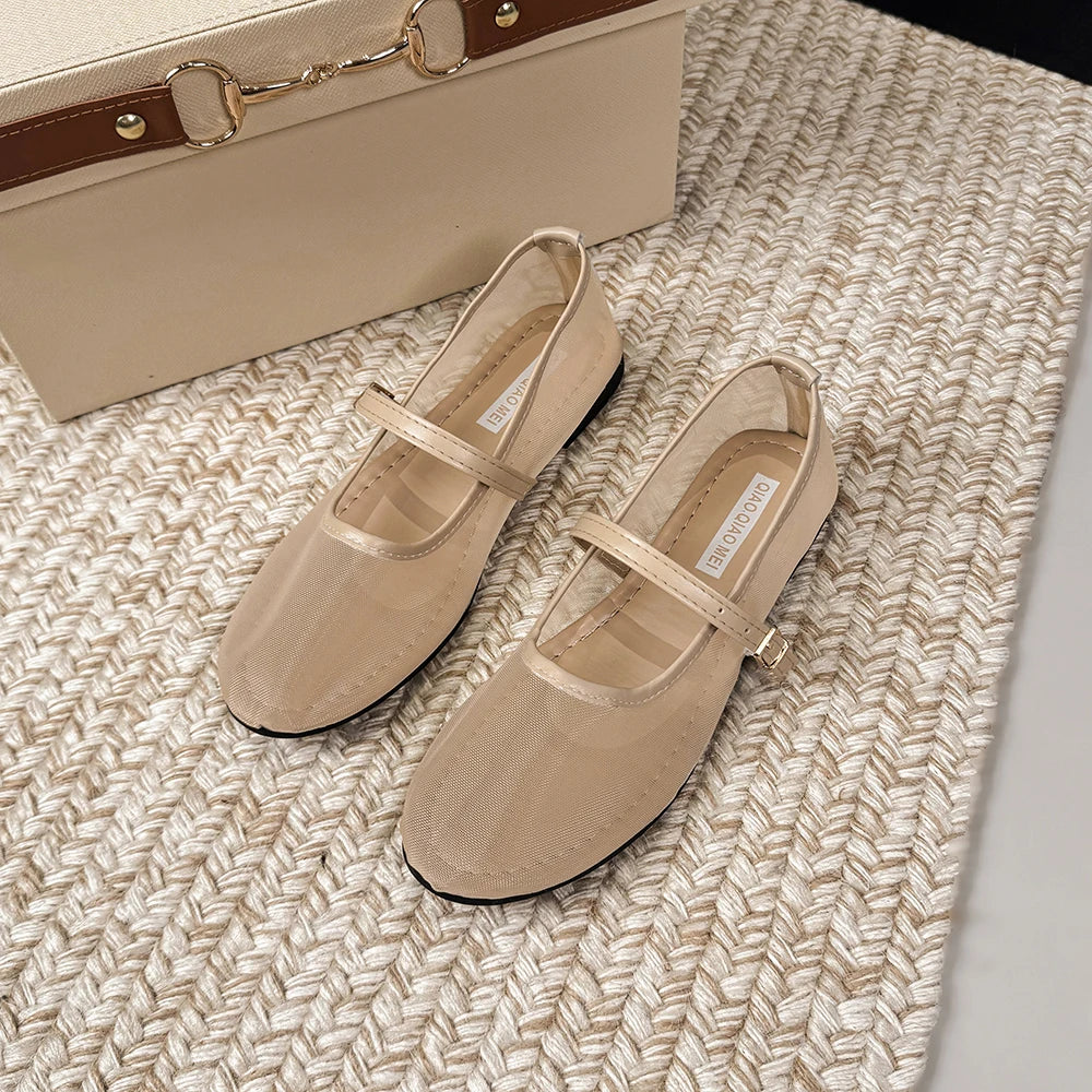 Women's Soft-Sole Mary Jane Buckle-Strap Flats | OWNLUXE