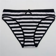 Women's Cotton Bikini Briefs 5-Pack | Striped Low-Rise Underwear | OWNLUXE
