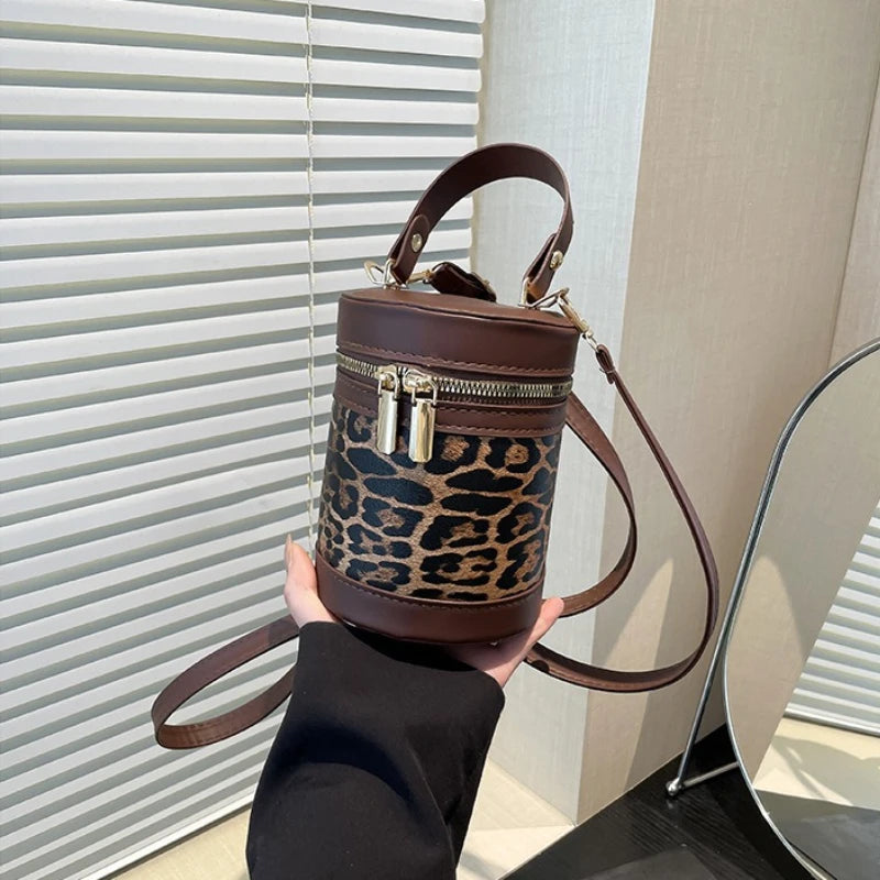 PU Leather Leopard Print Bucket Bag | OWNLUXE