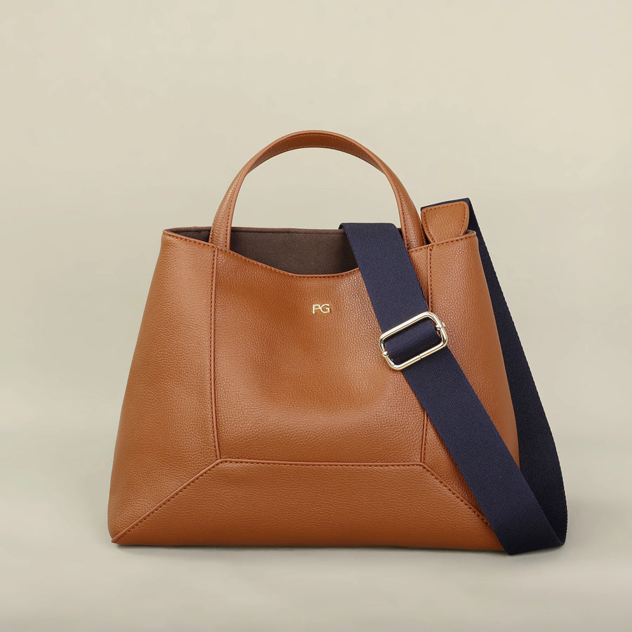 PG Genuine Leather Tote Bag - High Capacity Designer Shoulder Bag | OWNLUXE