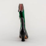 Load image into Gallery viewer, Sexy Canvas Motorcycle Boots – Ankle-Length Spike Heels with Fur &amp; Animal Print
