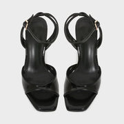 Women’s Ankle Strap Heeled Sandals – Square-Toe 9 cm Heel