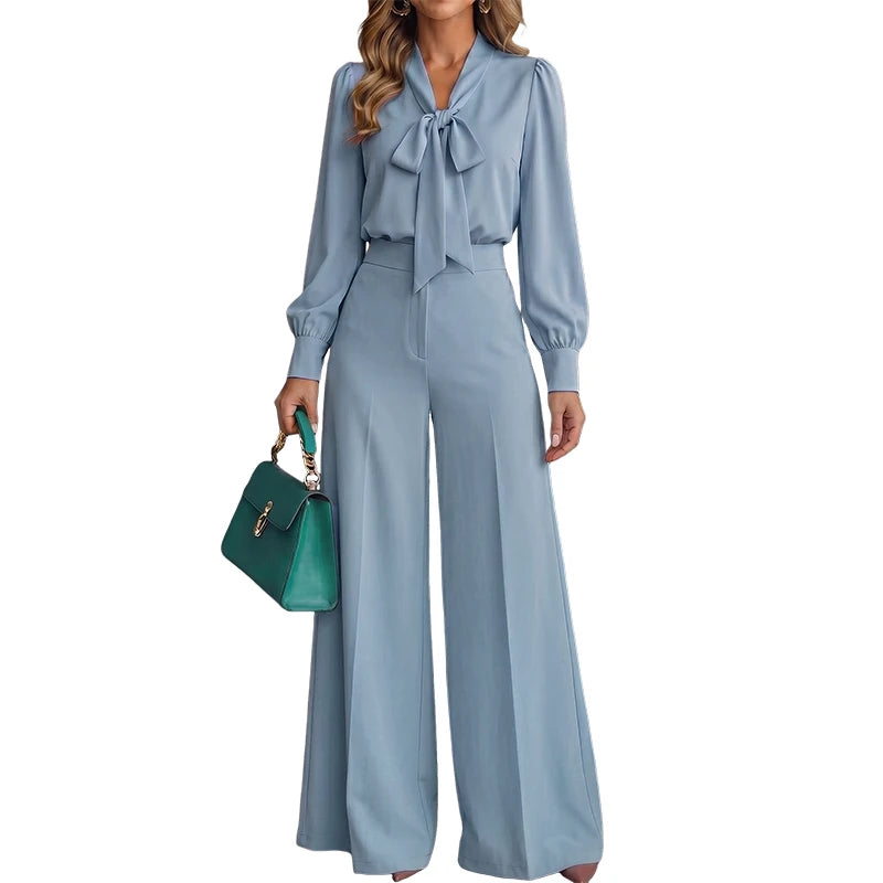 Women's Wide Leg Long Sleeve Pants | OWNLUXE