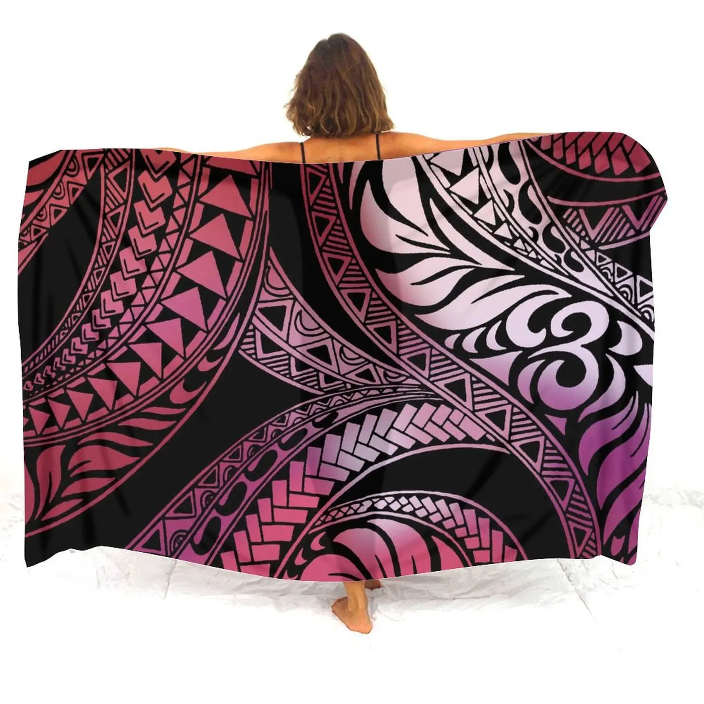 Hibiscus-Print Polynesian Sarong | OWNLUXE