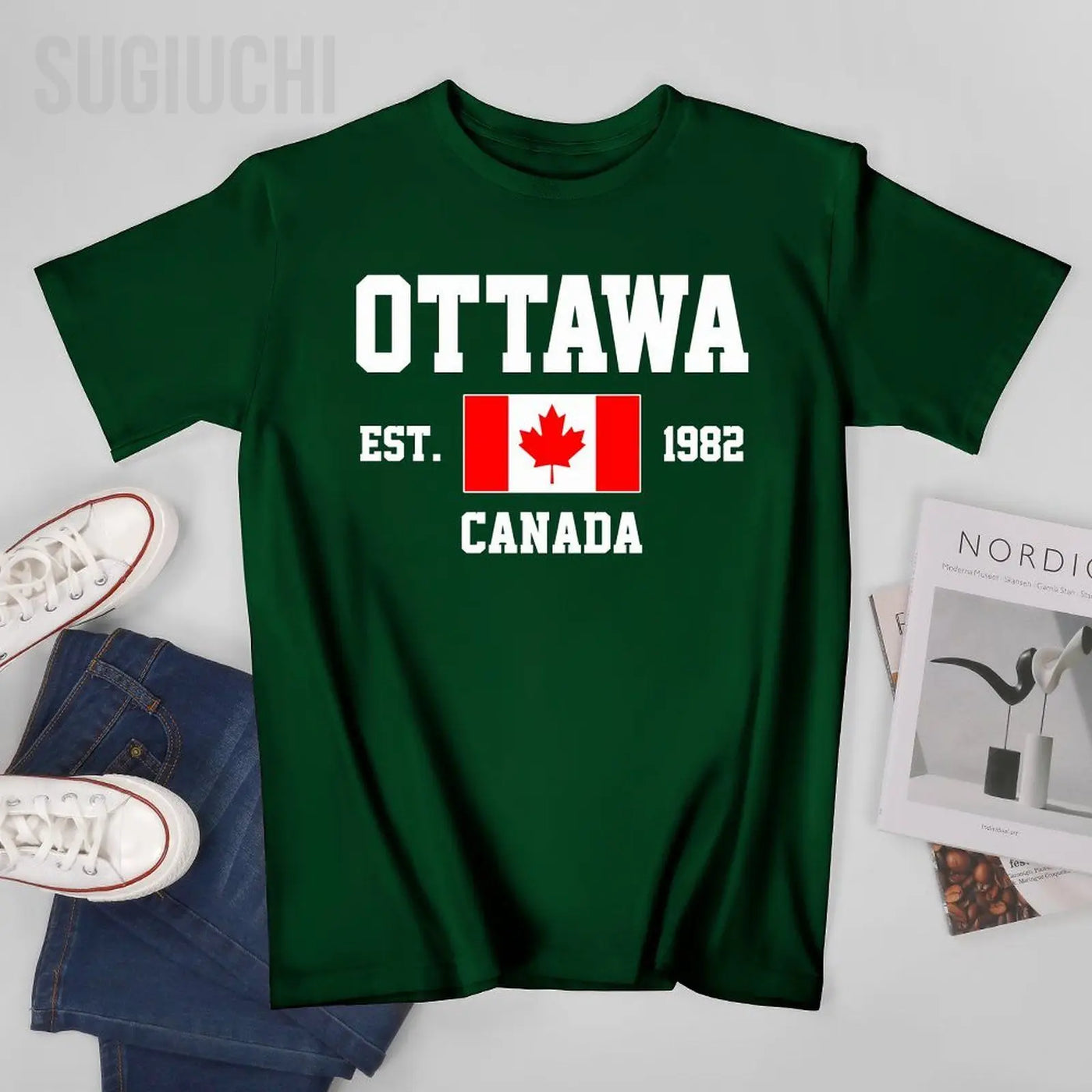 100% Cotton Canada Flag T-Shirt - Unisex Casual Tee