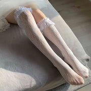 Lace Floral Print Mesh Socks | OWNLUXE