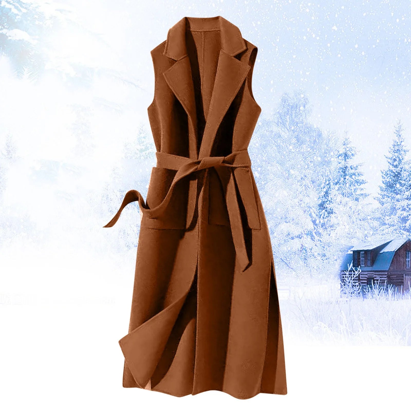 🧥 Women's Woolen Vest Jacket – Elegant & Cozy Layering Piece 🧥