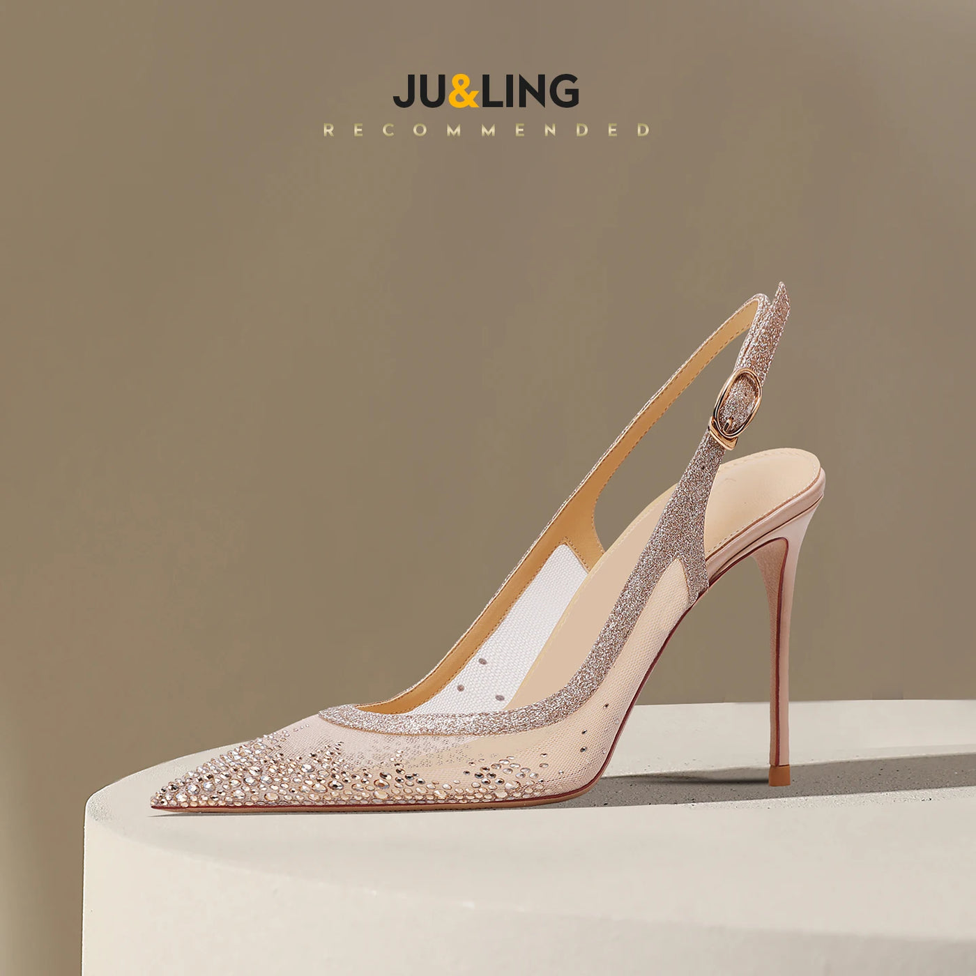 Women's High-Heel Mesh High Heels (Naked 8Cm) | OWNLUXE
