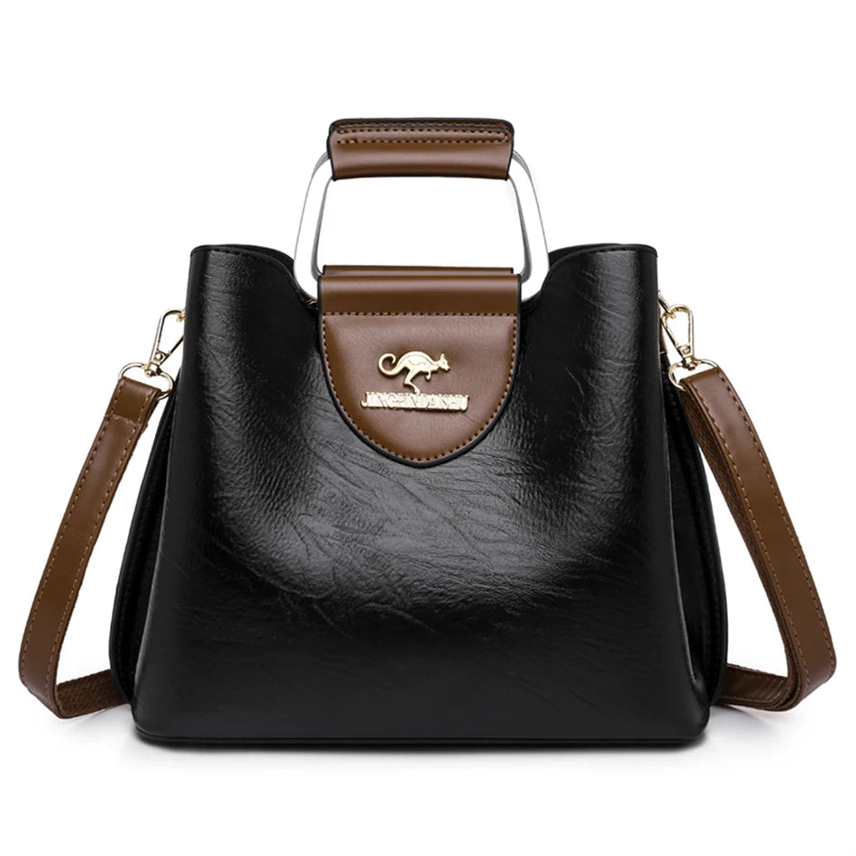 Soft Vintage Convertible Tote Bag - Crossbody Handbag for Women