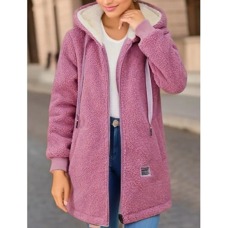 Hooded Fleece-Lined Wool Coat | OWNLUXE