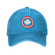 Canada Leaf Vintage Baseball Cap — Distressed Denim Sun Hat | OWNLUXE