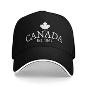 Canada Est. 1867 Maple Leaf Baseball Cap – Unisex Snapback Trucker Hat | OWNLUXE