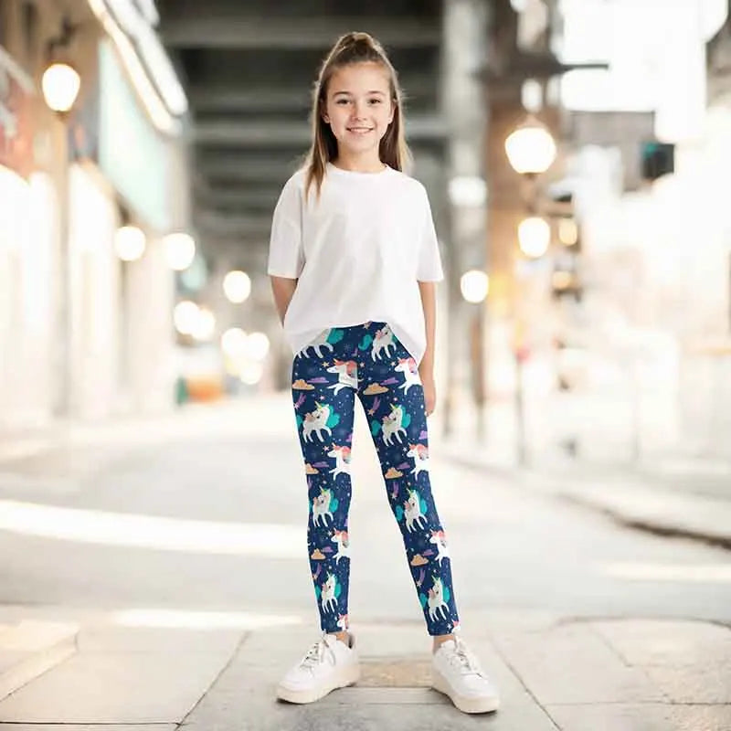 Kids Girls Leggings Casual Soft Comfortable Milk Silk | OWNLUXE