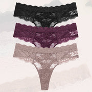 3-Piece Lace Thong Set | OWNLUXE