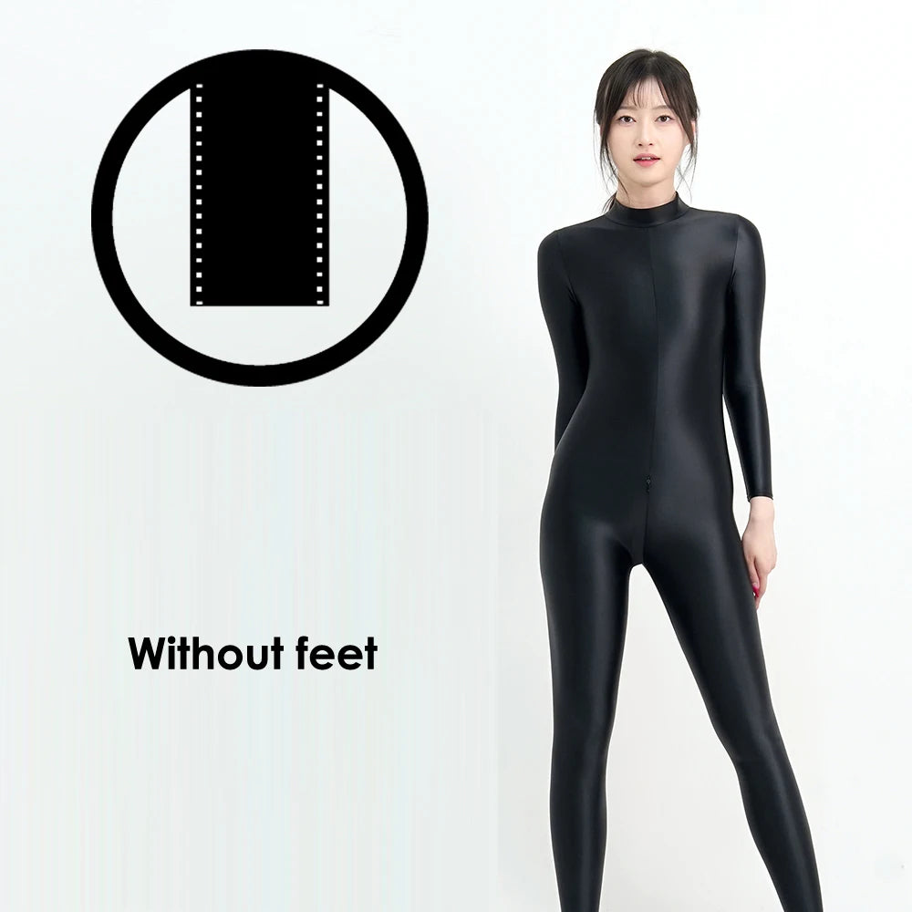 Satin Sport Jumpsuit – Sleek Athleisure One-Piece | OWNLUXE