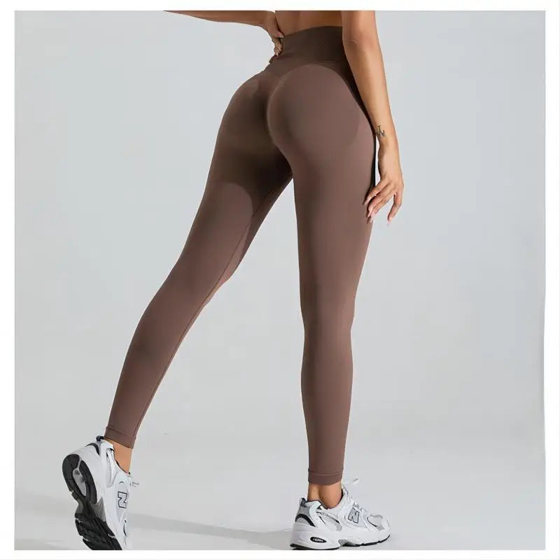 Women's High-Waisted Seamless Ankle-Length Booty Lifting Leggings