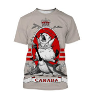 Canada Beaver T Shirt Canadian Flag Maple Leaf 3D Print Streetwear Man Woman O-Neck T-shirts Harajuku Tees Tops Kids Clothing