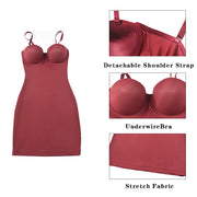 Shapewear Slip Dress with Bra – Tummy Control Body Shaper