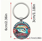Niagara Falls Keychain - Retro Travel Canada Zinc Alloy Souvenir Gift for Travelers