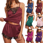 Load image into Gallery viewer, Elegant V-Neck Sleeveless Pajama Set – Soft &amp; Comfortable Loungewear
