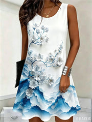 Mini Sleeveless Floral Print Dress | OWNLUXE