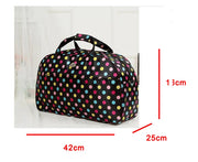 Women's PU Leather Travel Duffle Bag – Geometric Design Weekender