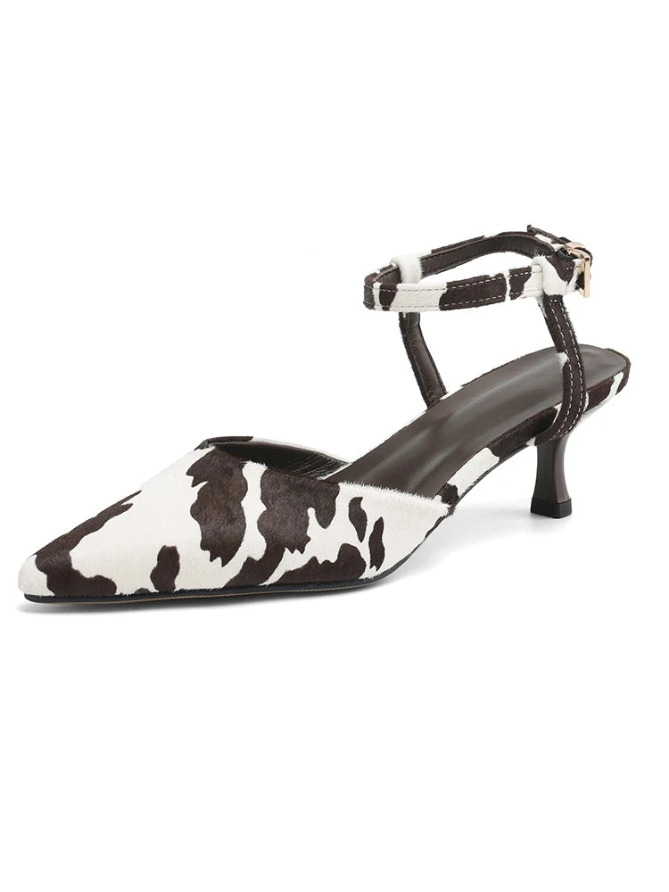 Cross-Tied Ankle-Strap Heeled Sandals – 5cm Slim Heel Summer Shoes