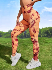 Hip Lifting Seamless Fitness Gym Leggings Tie-dye Yoga | OWNLUXE