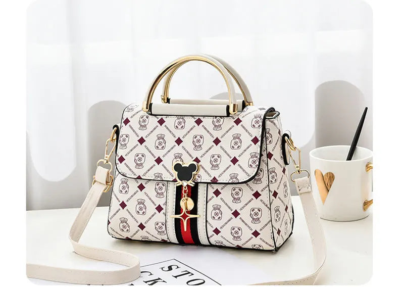 Luxury Designer Shoulder Bag - Women's Printed Monogram Tote Handbag