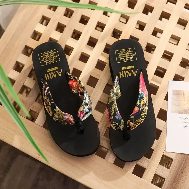 Women’s Wedge Cork Slide Slippers – Lightweight Summer Lift